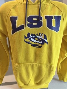 LSU Tigers Sweatshirt Hoodie Herren Größe Small Stadion Leichtathletik gelb vorne Logo - Bild 1 von 7