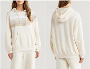 Aviator Nation Wave Stripe 4 Pullover Hoodie Vintage Weiß Creme Sweater Gr. XS - Bild 1 von 5