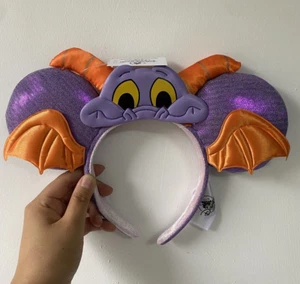 Disney World Epcot Figment Purple Dragon Mickey Minnie Ears Headband - Picture 1 of 3