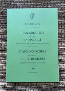 VERY RARE 1997 Dail Eireann: Standing Orders Relative to Public Business Ireland - Imagen 1 de 12