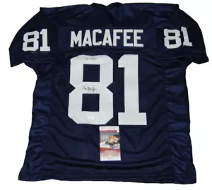 KEN MACAFEE signiert (NOTRE DAME FIGHTING IRISH) Navy Fußball Trikot JSA ZEUGE - Bild 1 von 3