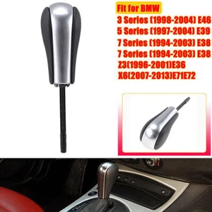 Silver Automatic Gear Shift Knob Shifter Stick For BMW E46 E39 E36 E60/E61 / E38 - Imagen 1 de 9