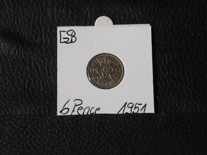 Münzen England 6 Pence 1951 (George VI) vz - Bild 1 von 2