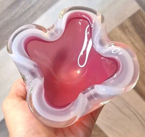 Mid Century Murano Italy Sommerso Art Glass Bowl/Ashtray 1960's Barbini? MCM - Picture 1 of 10