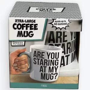 Xtra-Large Coffee Mug "Are You Staring At My Mug?" 30 Ounces - Picture 1 of 4