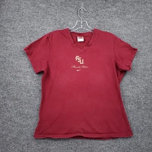 Florida State Seminoles T-Shirt Womens Large Red Nike Team FSU NCAA Football - Picture 1 of 8