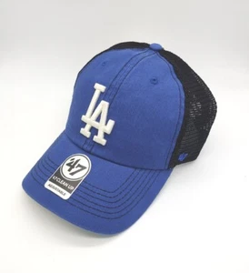 Los Angeles Dodgers Hat LA '47 Brand Cap Blue Black Trawler Clean Up Adjustable - Picture 1 of 5