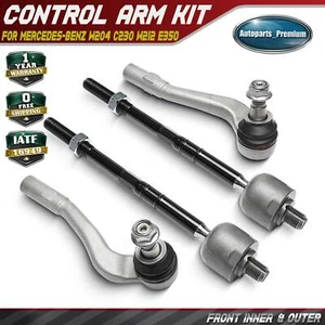 4Pcs Front Inner & Outer Tie Rod End Kit for Mercedes-Benz W204 C230 W212 E350 - Picture 1 of 11