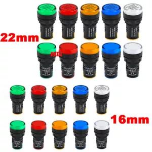 LED Leuchtmelder 16/22mm Kontrollleuchte Signalleuchte Signallampe 12V 24V 230V - Bild 1 von 24