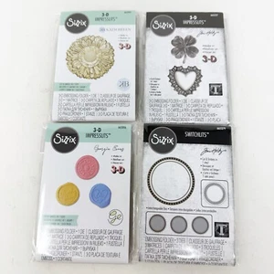 Sizzix Impresslits Switchlits 3D Cutting DiesBundle 4pk - Tim Holtz Seal Lucky - Picture 1 of 7