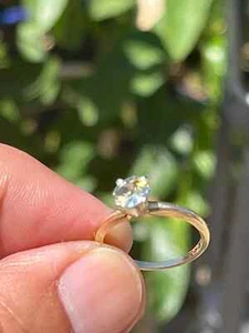 Genuine Bi colored Sapphire Unheated, Untreated Solid 14k gold size 5 Rin - Picture 1 of 10
