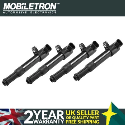 4 Pack of Mobiletron CE-72 Ignition Coil for Fiat 500 C Bravo Doblo - Image 1 of 2
