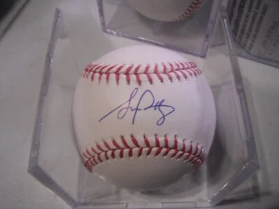 Stephen Piscotty Autografiado Manfred Ball JSA Autenticación LoJo Foto 1 de 2