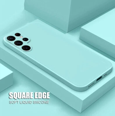 Liquid Silicone Case For Samsung S23 S22 S24 Ultra S21 FE A54 A14 A53 Slim Cover - Image 1 of 4