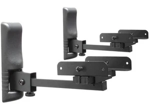 2 Lautsprecher Wandhalterung bis 25 kg neigbar drehbar & schwenkbar schwarz - Picture 1 of 1