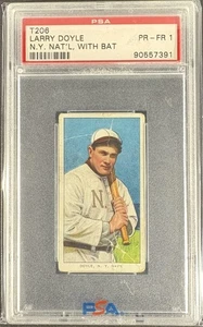 1909-11 T206 Polar Bear Larry Doyle With Bat PSA 1 - Picture 1 of 2