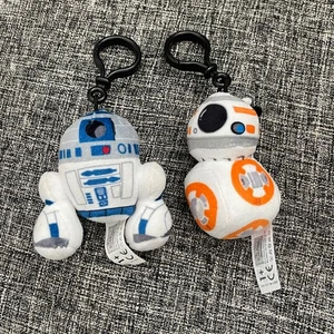 Posh Paws Star Wars R2-D2& BB-8 Droid Plush Keychain Set Clip Bag Charm - Picture 1 of 2
