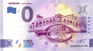 0 Euro Schein Italien · Venezia · Ponte di Rialto 2 · Souvenir o Null € Banknote - Bild 1 von 2