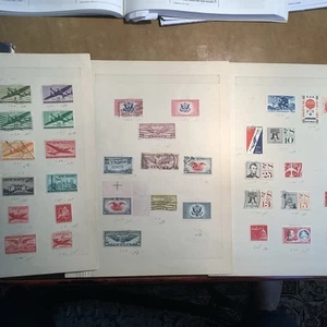 US Collection- 3 Pages 1930-60s Airmails Catalogued $40+ Mint+canceled - Picture 1 of 8