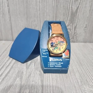 Vintage Lorus Disney Mickey Mouse Cowboy Uhr 35mm Unisex Lasso Stier braucht Batterie - Bild 1 von 7
