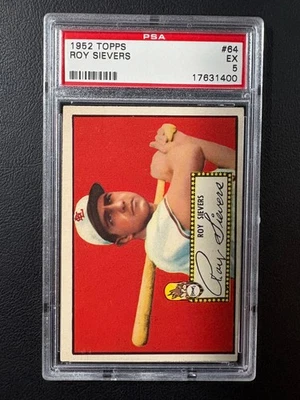 1952 Topps Roy Sievers #64 - PSA 5 - Image 1 of 2