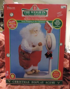 Vintage Telco 20" Santa The Weigh In Motionette Animated Light Up Display Work - Picture 1 of 4
