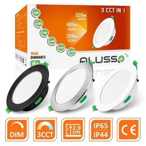 1/6/10Pcs Slim Recessed LED Ceiling Lights Tri-Color Panel Flat Spot Downlights - Picture 1 of 41