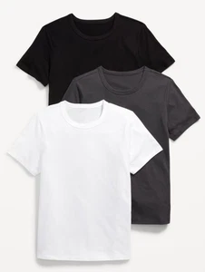 Old Navy Women's EveryWear Crew-Neck T-Shirt 3-Pack Size XL White Black Gray - Picture 1 of 5