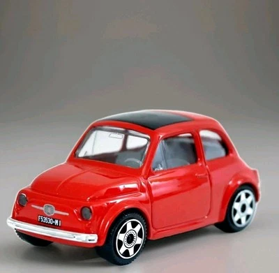 Fiat Nueva 500 F Roof 1966 Berlina Puertas Controvento Diecast 1:43 Red Bburago - Imagen 1 de 4