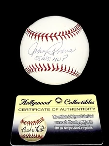 BÉISBOL OFICIAL firmado por Johnny Paredes con inscripción "1955 WS MVP" Hollywood certificado de autenticidad - Imagen 1 de 2