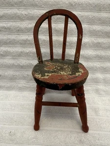 Antiker Miniatur oder Verkäufer Muster Holzstuhl - Bild 1 von 15