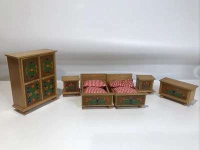 Juego de dormitorio vintage para casa de muñecas Dorah Kuhn muy limpio Alemania Foto 1 de 4