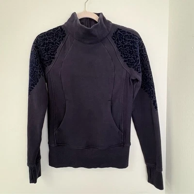 Lululemon | Floral Flock Pullover | Midnight Navy | Sz 2 | EUC - Image 1 of 4