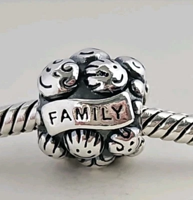 Genuine Pandora Bracelet Charm - Silver Love & Family Charm S925 ALE  - Image 1 of 4