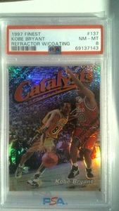 1997 Finest - Catalizzatori rifrattori (con rivestimento) - Kobe Bryant #0705/1090 PSA 8 - Foto 1 di 3