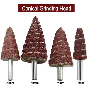 5× Sandpaper Tapered Cone Grinding Head Polishing Sanding for Wood Plastic Metal - Bild 1 von 16