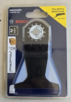  New Bosch 2-1/2" Oscillating Multi Tool Bi-Metal Plunge Cut Blade OSC212FH NWT - Image 1 of 2