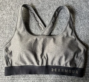 Under Armour Sports Bra Women L Large White Gym Yoga Running Sports - Picture 1 of 6