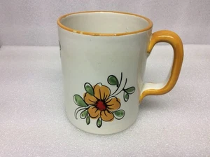 Vintage Italien gelbe Blume Keramik Handarbeit Kaffeebecher. - Bild 1 von 11