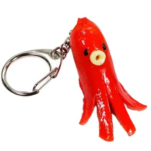 Food Sample Keychain - Octopus and Wiener - Looks Like You - Picture 1 of 9