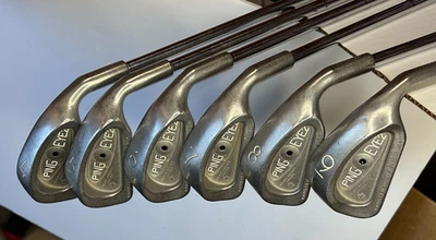 Juego de palos de golf Ping Eye 2 Plus + punto negro para diestros 4-9 hierros KT-M rígido Foto 1 de 4