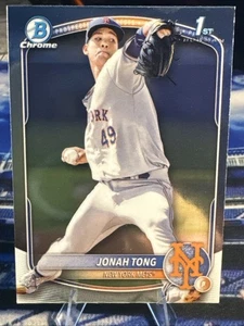 Bowman #BCP-105 2025 Jonah Tong 1st Bowman base cromada New York Mets - Imagen 1 de 2