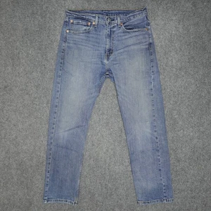 Levis 505 Jeans Men 33x30 Blue Regular Straight Medium Wash Tag 34x30 - Picture 1 of 11