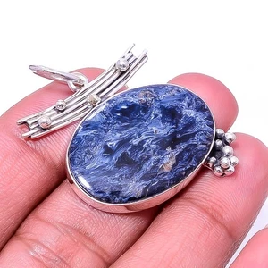 Pietersite - Namibea Designer Handmade 925 Sterling Silver Pendant 1.37" P17 - Picture 1 of 3