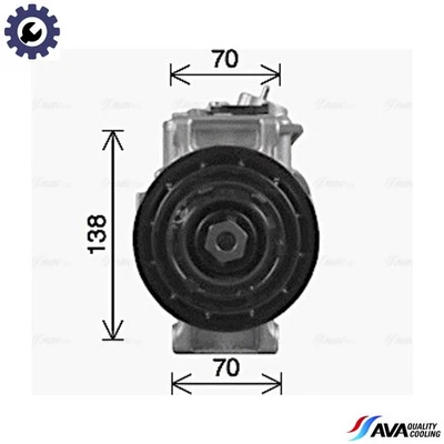 COMPRESSOR AIR CONDITIONING MSAK755 FOR MERCEDES-BENZ C-CLASS/T-Model SLK SLC - Image 1 of 4