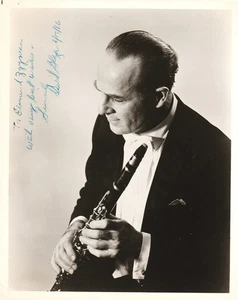 Fotografía formal autografiada por clarinetista David Glazer, 1966 - Imagen 1 de 1