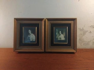 VINTAGE FRAMED PRINTS OF VICTORIAN LADIES X2, OLD FRAMES - Picture 1 of 20