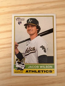 2025 Topps Heritage #15 Jacob Wilson RC - Oakland A's - Picture 1 of 2