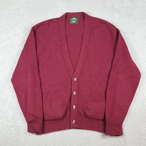 Vintage Jantzen Maroon Knit Cardigan Size Large Grunge Grampa Sweater 90s Preppy - Bild 1 von 5