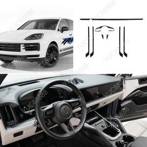 Dry Carbon Fiber Dashboard Door Interior Trim Kit For 2024-2025 Porsche Cayenne. - Picture 1 of 15